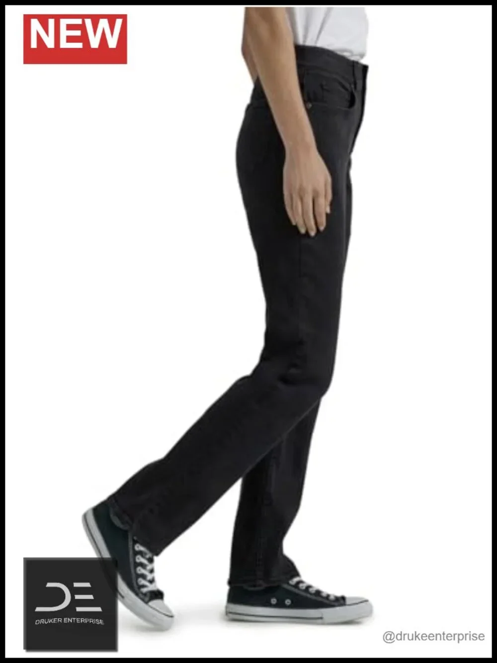 Lee Women's Petite Straight Leg Jeans, Mid Rise, Stretchable Comfortable Denim